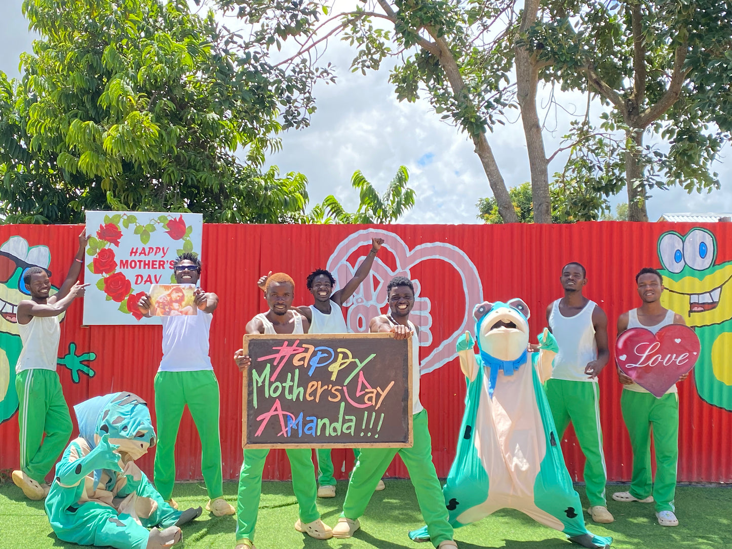 Greetings from african Green frog